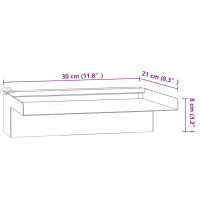 Produktbild för Vattenfall med RGB LED rostfritt stål 30 cm