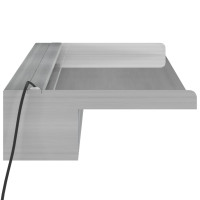 Produktbild för Vattenfall med RGB LED rostfritt stål 90 cm