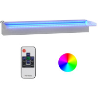 Produktbild för Vattenfall med RGB LED rostfritt stål 60 cm