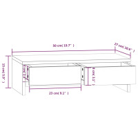 Produktbild för Skärmställ honungsbrun 50x27x15 cm massiv furu