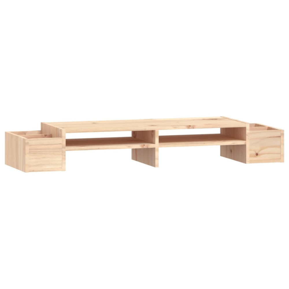 Produktbild för Skärmställ 100x27,5x15 cm massiv furu