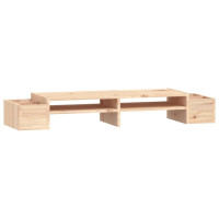 Produktbild för Skärmställ 100x27,5x15 cm massiv furu