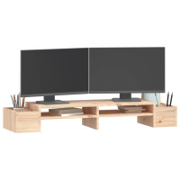 Produktbild för Skärmställ 100x27,5x15 cm massiv furu
