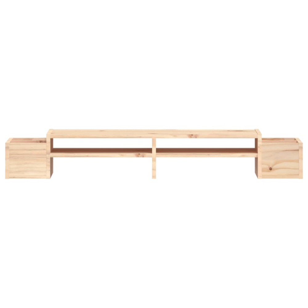 Produktbild för Skärmställ 100x27,5x15 cm massiv furu
