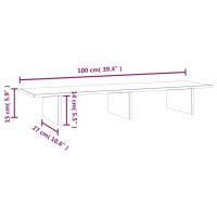 Produktbild för Skärmställ 100x27x15 cm massiv furu