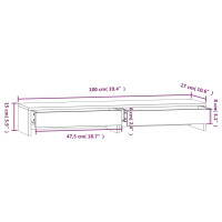 Produktbild för Skärmställ vit 100x27x15 cm massiv furu