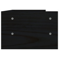 Miniatyr av produktbild för Skärmställ svart 50x24x16 cm massiv furu