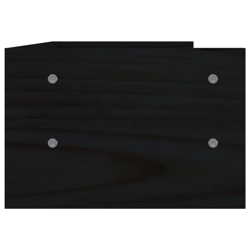 Produktbild för Skärmställ svart 50x24x16 cm massiv furu