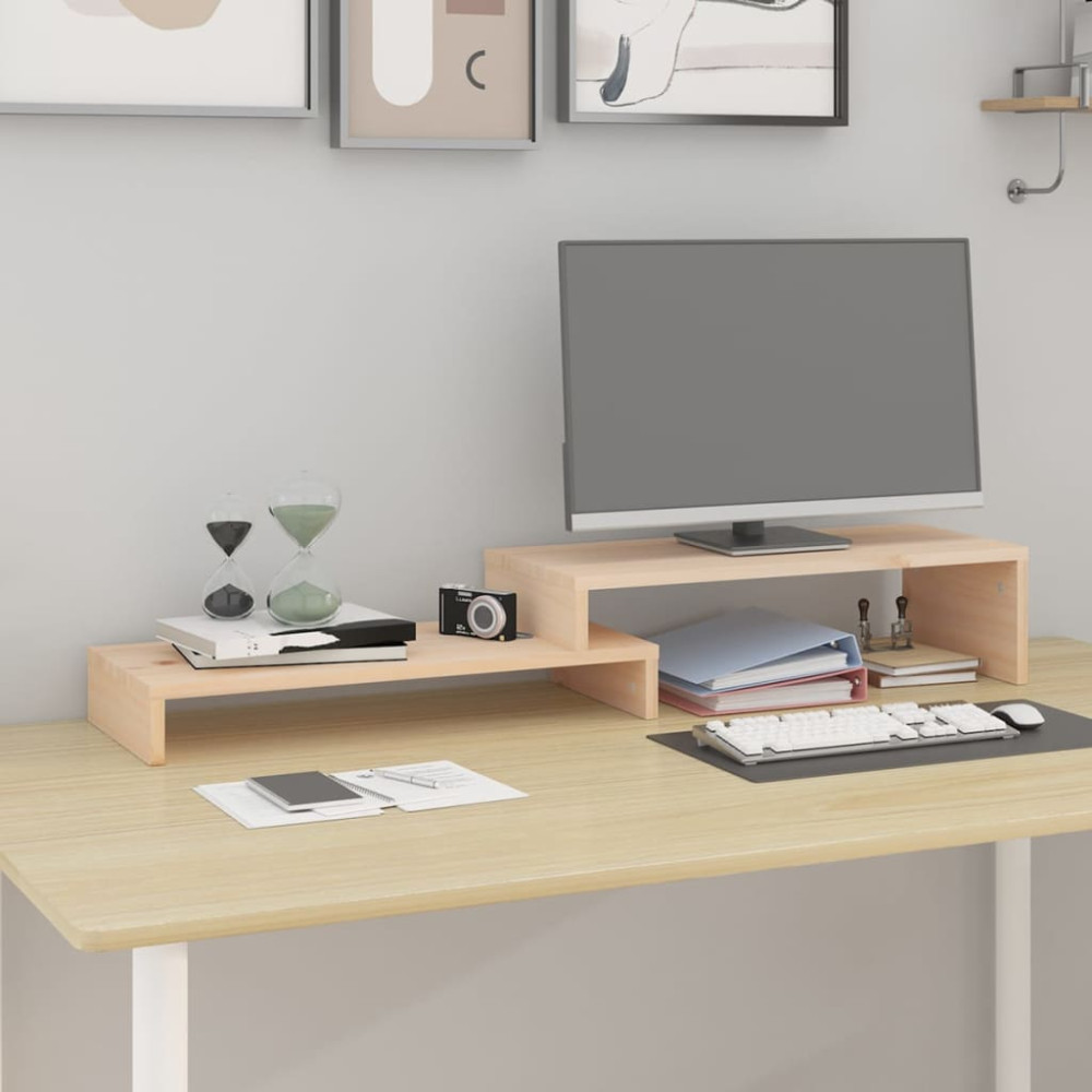 Produktbild för Skärmställ (52-101)x22x14 cm massiv furu