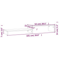 Produktbild för Skärmställ (52-101)x22x14 cm massiv furu
