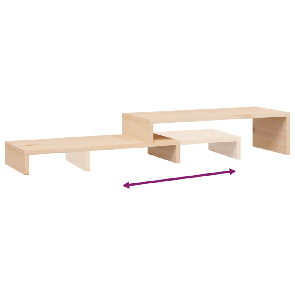 Produktbild för Skärmställ (52-101)x22x14 cm massiv furu