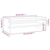 Produktbild för Skärmställ 50x24x16 cm massiv furu