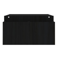 Produktbild för Skärmställ svart 100x27,5x15 cm massiv furu
