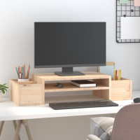 Produktbild för Skärmställ 70x27,5x15 cm massiv furu