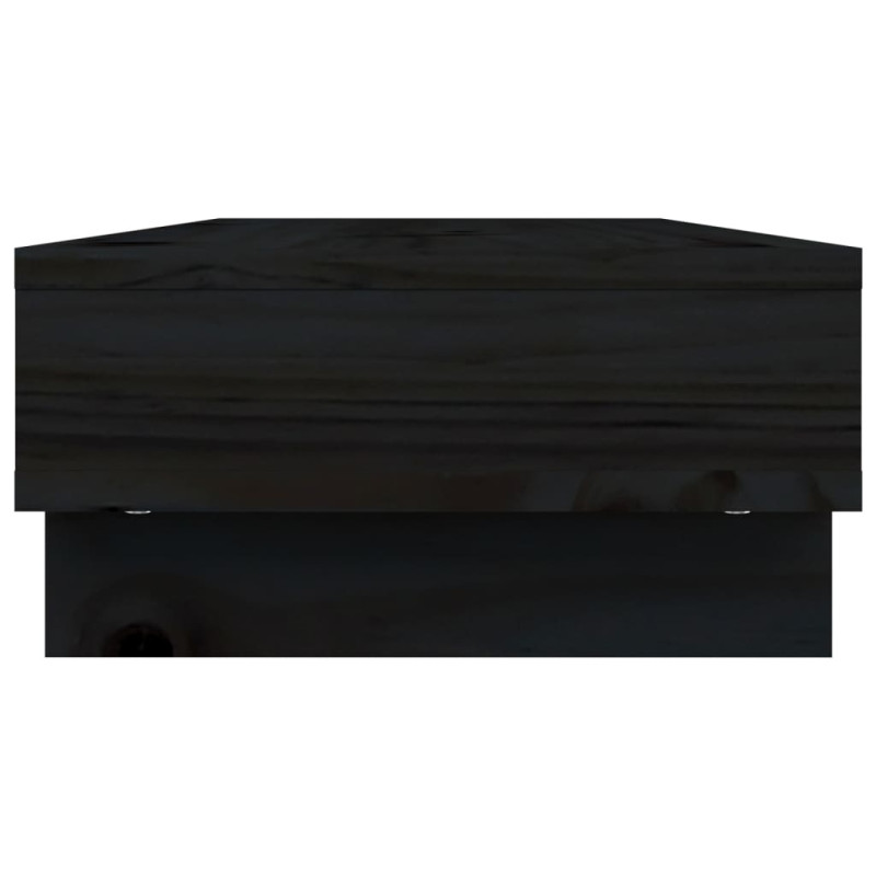 Produktbild för Skärmställ svart 60x27x14 cm massiv furu