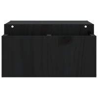Miniatyr av produktbild för Skärmställ svart 70x27,5x15 cm massiv furu