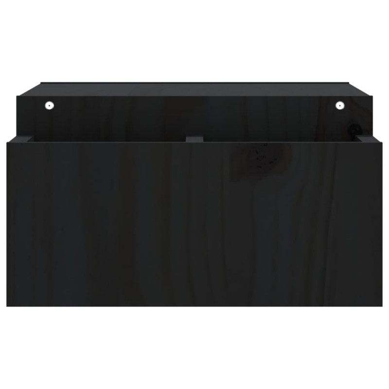 Produktbild för Skärmställ svart 70x27,5x15 cm massiv furu