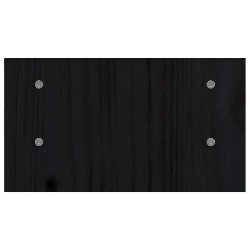 Produktbild för Skärmställ svart 50x27x15 cm massiv furu