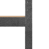 Produktbild för Slitstark hörnhylla grå stål och konstruerat trä 5 hyllplan