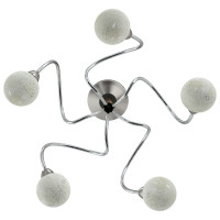 Miniatyr av produktbild för Taklampa med runda lampskärmar för 5 G9 LED-lampor