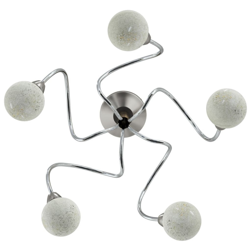Produktbild för Taklampa med runda lampskärmar för 5 G9 LED-lampor
