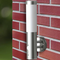Produktbild för Utomhusvägglampa med sensor rostfritt stål