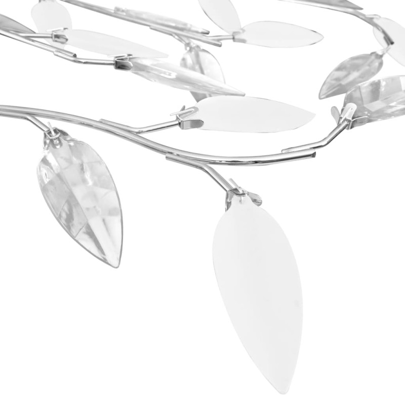 Produktbild för Taklampa med akrylblad för 5 E14-lampor vit