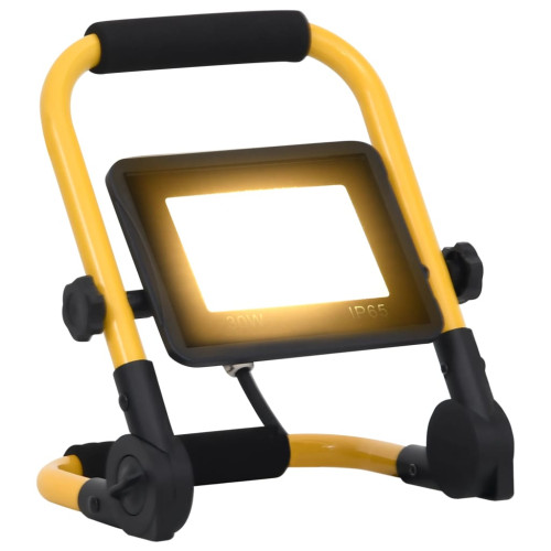 vidaXL Strålkastare med handtag 30 W LED varmvit - Spotlights