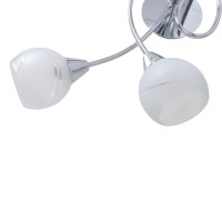Produktbild för Taklampa med ovala glaskupor för 5 E14-lampor