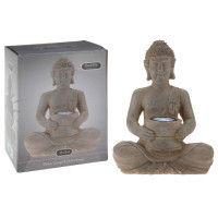 Produktbild för ProGarden Solcellslampa konstgjord sten Buddha