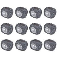 Miniatyr av produktbild för Soldrivna LED-spotlight 12 st stenformade