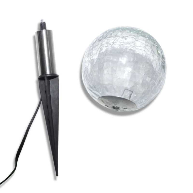 Produktbild för Utelampa med markspett 3 LED rund solcell