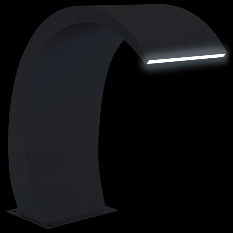 Produktbild för Poolfontän med LED 22x60x70 cm rostfritt stål 304