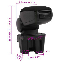 Miniatyr av produktbild för Armstöd till bil svart 15x31x(28-44) cm ABS