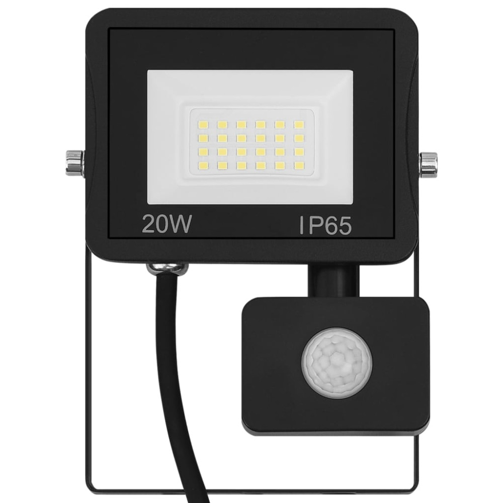 Produktbild för Strålkastare med sensor 20 W LED varmvit