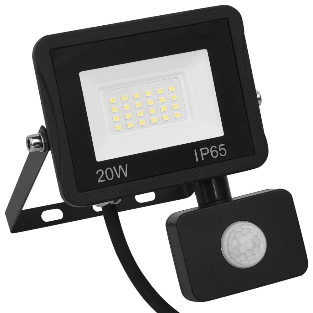 Produktbild för Strålkastare med sensor 20 W LED varmvit