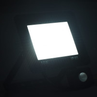 Produktbild för Strålkastare med sensor 50 W LED kallvit