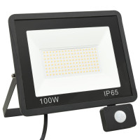 Produktbild för Strålkastare med sensor 100 W LED varmvit