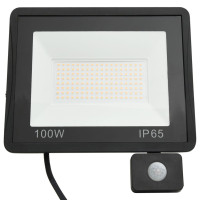 Produktbild för Strålkastare med sensor 100 W LED varmvit