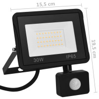 Produktbild för Strålkastare med sensor 30 W LED varmvit