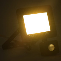 Produktbild för Strålkastare med sensor 30 W LED varmvit