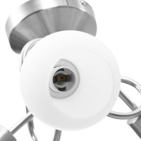 Produktbild för Taklampa med keramikskärmar för 3 E14-lampor vit klot