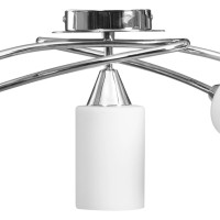 Produktbild för Taklampa med keramikskärmar för 5 E14-lampor vit kon