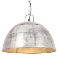 Produktbild för Hänglampa industriell vintage 25 W silver rund 41 cm E27