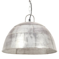 Produktbild för Hänglampa industriell vintage 25 W silver rund 41 cm E27