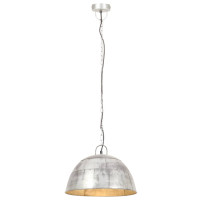 Produktbild för Hänglampa industriell vintage 25 W silver rund 41 cm E27