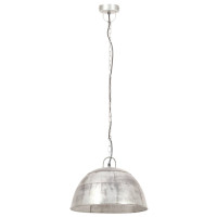 Produktbild för Hänglampa industriell vintage 25 W silver rund 41 cm E27