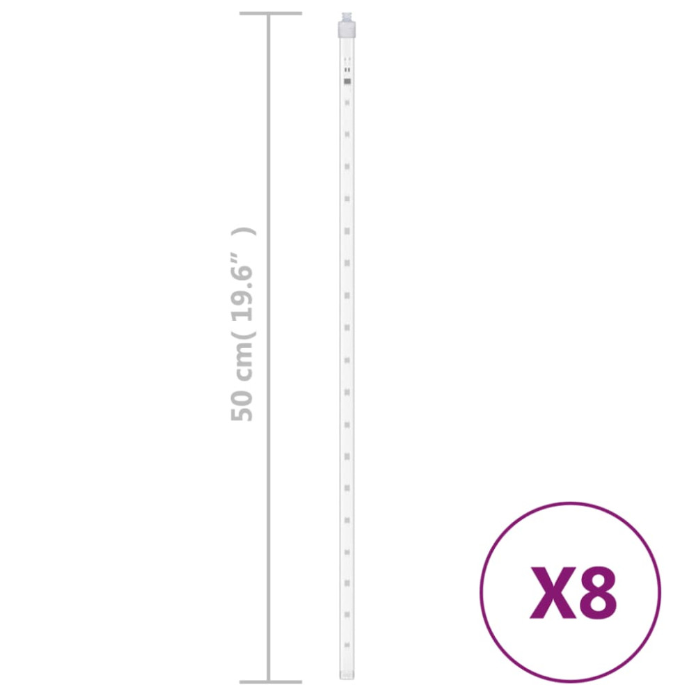 Produktbild för Meteorregn 8 st 50 cm 288 LED blå inne/ute