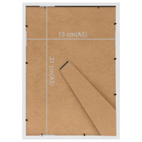 Produktbild för Fotoramar 3 st för bord vit 15x21 cm MDF