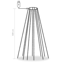 Produktbild för Julgransbelysning 500 cm med 500 LED kallvit inne/ute